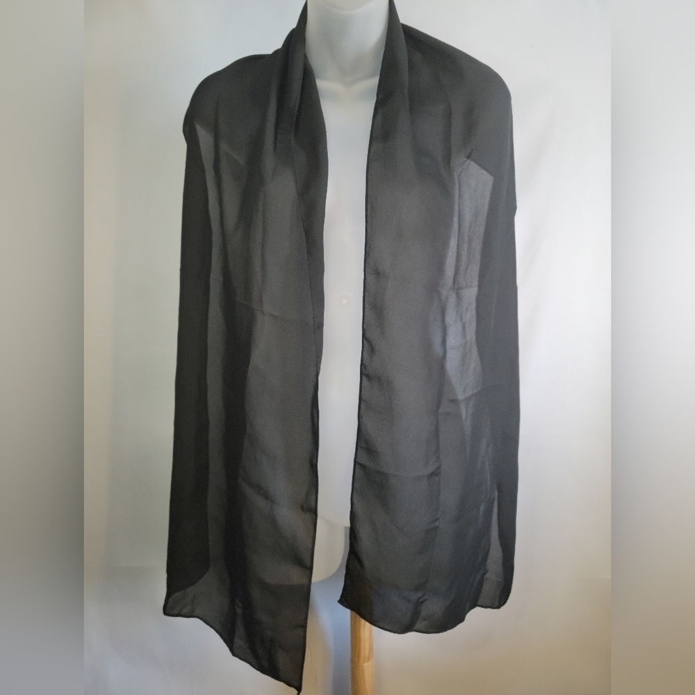 Vintage Black shawl  scarf shrug wrap fabric